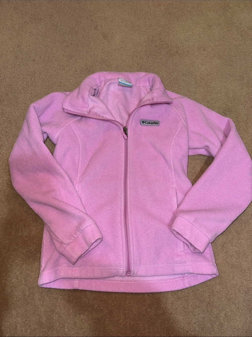 Kids Columbia Light Pink Zip-Up Fleece Jacket